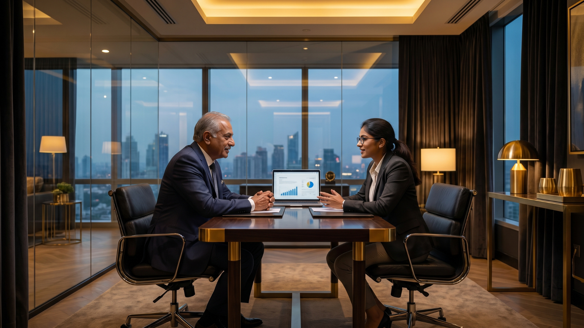 Employer interview meeting