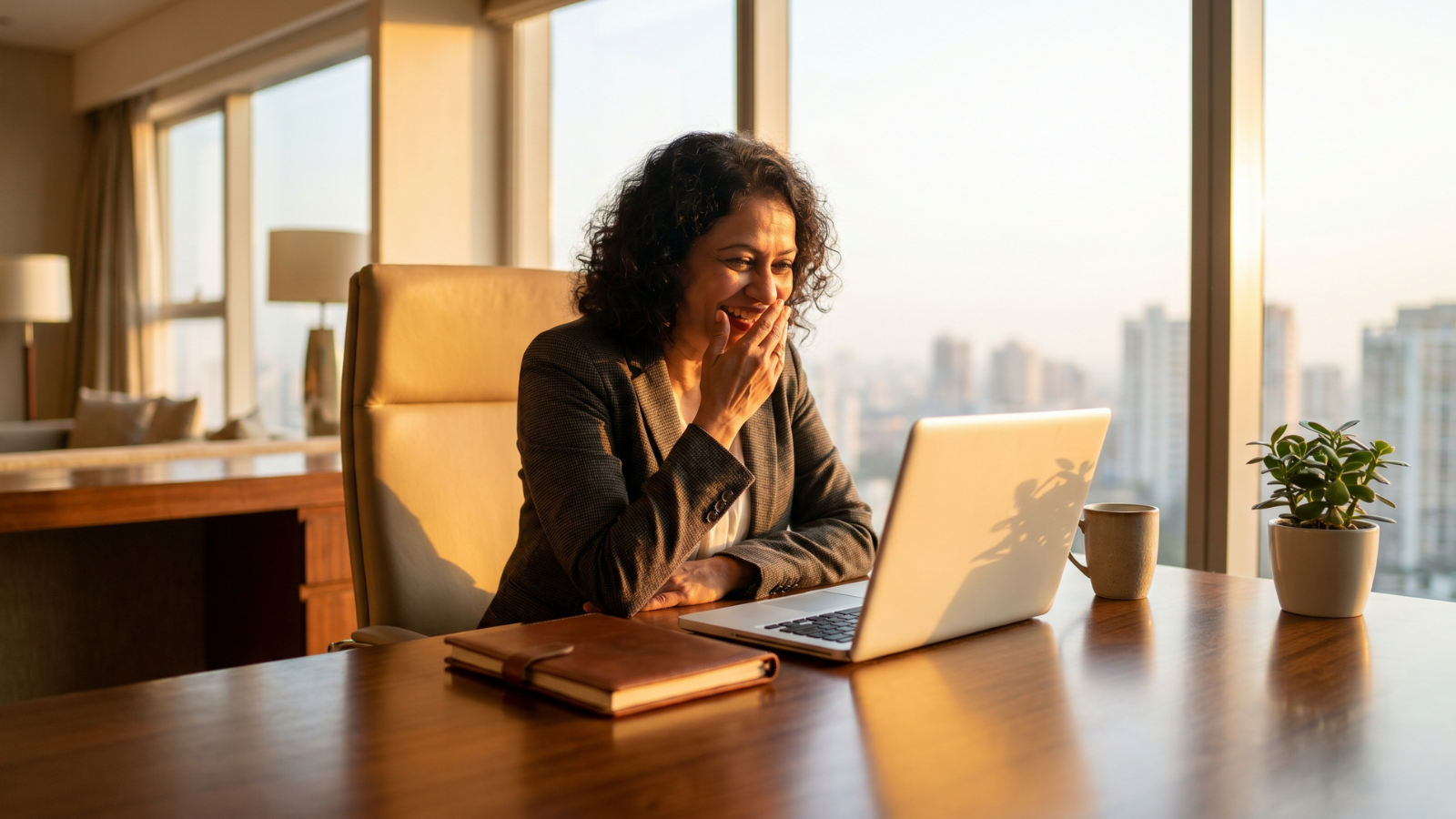 Candidate receiving career opportunity update